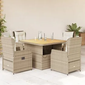 5-piece garden dining set with beige synthetic rattan cushions by , Garden sets - Ref: Foro24-3262776, Price: 649,79 €, Disco...