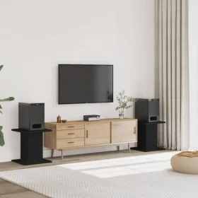 Speaker stands 2 units engineered wood black 30x30x40 cm by , Speaker stands - Ref: Foro24-852646, Price: 50,93 €, Discount: %