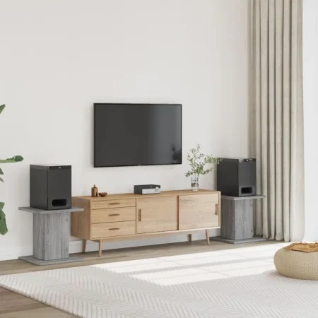 Speaker stands 2 units gray Sonoma wood 30x30x40 cm by , Speaker stands - Ref: Foro24-852650, Price: 47,18 €, Discount: %