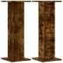 Speaker stands 2 units smoked oak wood 30x30x80 cm by , Speaker stands - Ref: Foro24-852667, Price: 66,20 €, Discount: %