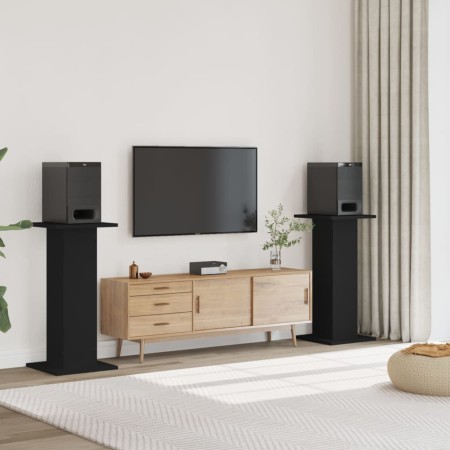 Speaker stands 2 units engineered wood black 30x30x95 cm by , Speaker stands - Ref: Foro24-852673, Price: 84,03 €, Discount: %
