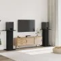 Speaker stands 2 units engineered wood black 30x30x95 cm by , Speaker stands - Ref: Foro24-852673, Price: 82,70 €, Discount: %