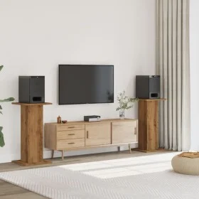 Speaker stands 2 units oak wood artisan 30x30x80 cm by , Speaker stands - Ref: Foro24-852671, Price: 82,05 €, Discount: %