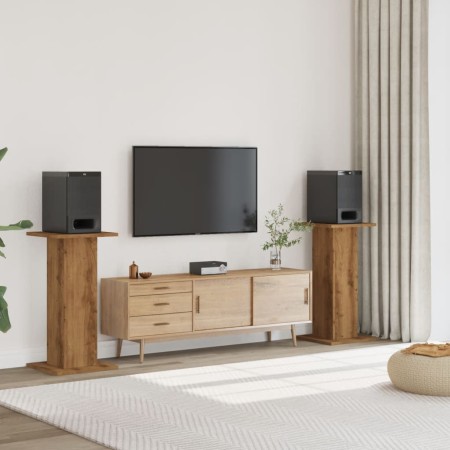 Speaker stands 2 units oak wood artisan 30x30x80 cm by , Speaker stands - Ref: Foro24-852671, Price: 69,56 €, Discount: %