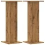 Lautsprecherständer 2 Stück Eichenholz Handwerkskunst 30x30x80 cm von , Lautsprecherständer - Ref: Foro24-852671, Preis: 82,0...