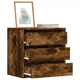 Corner chest of drawers in smoked oak engineered wood, 60x41x58 cm. by , Drawers - Ref: Foro24-852847, Price: 74,71 €, Discou...