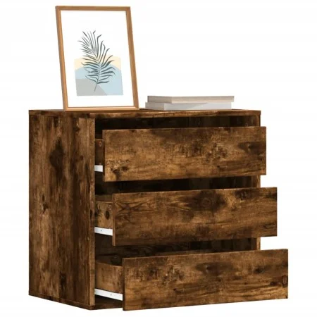 Corner chest of drawers in smoked oak engineered wood, 60x41x58 cm. by , Drawers - Ref: Foro24-852847, Price: 74,71 €, Discou...