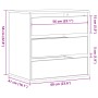 Eckschublade aus geräucherter Eichen-Ingenieurholz 60x41x58 cm. von , Schubladen - Ref: Foro24-852847, Preis: 77,73 €, Rabatt: %
