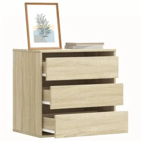 Corner chest of drawers made of engineered wood in Sonoma oak, measuring 60x41x58 cm. by , Drawers - Ref: Foro24-852845, Pric...