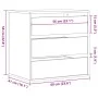 Corner chest of drawers made of engineered wood in Sonoma oak, measuring 60x41x58 cm. by , Drawers - Ref: Foro24-852845, Pric...