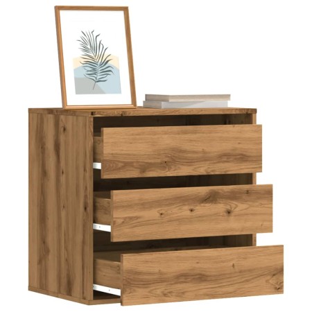 Corner chest of drawers made of engineered oak wood artisan 60x41x58 cm by , Drawers - Ref: Foro24-852851, Price: 101,98 €, D...