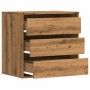 Corner chest of drawers made of engineered oak wood artisan 60x41x58 cm by , Drawers - Ref: Foro24-852851, Price: 101,98 €, D...