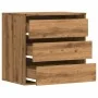 Corner chest of drawers made of engineered oak wood artisan 60x41x58 cm by , Drawers - Ref: Foro24-852851, Price: 98,23 €, Di...
