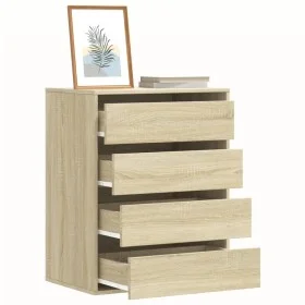 Eckschubladenkommode aus Sonoma-Eichenfurnierholz 60x41x76 cm. von , Schubladen - Ref: Foro24-852872, Preis: 94,72 €, Rabatt: %