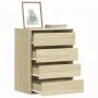 Corner chest of drawers made of engineered wood in Sonoma oak, measuring 60x41x76 cm. by , Drawers - Ref: Foro24-852872, Pric...