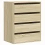 Corner chest of drawers made of engineered wood in Sonoma oak, measuring 60x41x76 cm. by , Drawers - Ref: Foro24-852872, Pric...