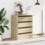 Corner chest of drawers made of engineered wood in Sonoma oak, measuring 60x41x76 cm. by , Drawers - Ref: Foro24-852872, Pric...