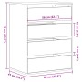 Cajonera de esquina madera ingeniería roble Sonoma 60x41x76 cm de , Cajoneras - Ref: Foro24-852872, Precio: 87,68 €, Descuent...