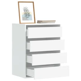White engineered wood corner chest of drawers 60x41x76 cm by , Drawers - Ref: Foro24-852870, Price: 106,10 €, Discount: %