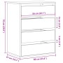 Eckschublade aus weißem Ingenieurholz 60x41x76 cm von , Schubladen - Ref: Foro24-852870, Preis: 99,17 €, Rabatt: %