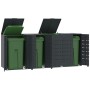 Shed for 4 anthracite steel trash cans 276x79x117 cm by , Waste container supports - Ref: Foro24-3279984, Price: 715,28 €, Di...