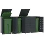 Shed for 4 anthracite steel trash cans 276x79x117 cm by , Waste container supports - Ref: Foro24-3279984, Price: 881,85 €, Di...