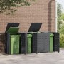 Shed for 4 anthracite steel trash cans 276x79x117 cm by , Waste container supports - Ref: Foro24-3279984, Price: 715,28 €, Di...