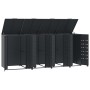 Shed for 4 anthracite steel trash cans 276x79x117 cm by , Waste container supports - Ref: Foro24-3279984, Price: 715,28 €, Di...