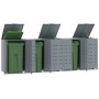 5-container gray steel trash shed 345x79x117 cm by , Waste container supports - Ref: Foro24-3279990, Price: 958,65 €, Discoun...