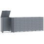 5-container gray steel trash shed 345x79x117 cm by , Waste container supports - Ref: Foro24-3279990, Price: 958,65 €, Discoun...