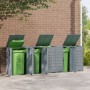5-container gray steel trash shed 345x79x117 cm by , Waste container supports - Ref: Foro24-3279990, Price: 958,65 €, Discoun...