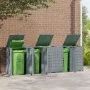 5-container gray steel trash shed 345x79x117 cm by , Waste container supports - Ref: Foro24-3279990, Price: 1,00 €, Discount: %