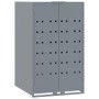 Mülltonnenschuppen aus grauem Stahl, 345x79x117 cm von , Halterungen für Abfallbehälter - Ref: Foro24-3279990, Preis: 957,45 ...