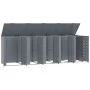 5-container gray steel trash shed 345x79x117 cm by , Waste container supports - Ref: Foro24-3279990, Price: 1,00 €, Discount: %