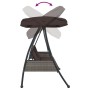 Garden swing bench with adjustable brown coffee steel canopy by , Garden rockers - Ref: Foro24-4008897, Price: 275,71 €, Disc...