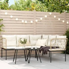 Garden sofa with black steel frame and textilene cushions by , Garden sets - Ref: Foro24-3283743, Price: 396,49 €, Discount: %