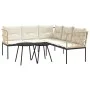 Garden sofa with black steel frame and textilene cushions by , Garden sets - Ref: Foro24-3283743, Price: 396,49 €, Discount: %