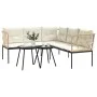 Garden sofa with black steel frame and textilene cushions by , Garden sets - Ref: Foro24-3283743, Price: 396,49 €, Discount: %