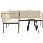 Garden sofa with black steel frame and textilene cushions by , Garden sets - Ref: Foro24-3283743, Price: 404,29 €, Discount: %