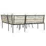Gartensofa mit schwarzen Kissen aus Stahl und Textilene von , Gartensets - Ref: Foro24-3283743, Preis: 396,14 €, Rabatt: %