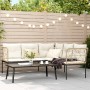 Sofá de jardín con cojines acero y textilene negro de , Conjuntos de jardín - Ref: Foro24-3283748, Precio: 338,13 €