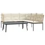 Gartensofa mit schwarzen Kissen aus Stahl und Textilene von , Gartensets - Ref: Foro24-3283748, Preis: 414,15 €, Rabatt: %