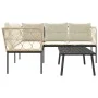 Gartensofa mit schwarzen Kissen aus Stahl und Textilene von , Gartensets - Ref: Foro24-3283748, Preis: 414,15 €, Rabatt: %