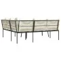Gartensofa mit schwarzen Kissen aus Stahl und Textilene von , Gartensets - Ref: Foro24-3283748, Preis: 414,15 €, Rabatt: %