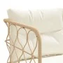 Gartensofa mit schwarzen Kissen aus Stahl und Textilene von , Gartensets - Ref: Foro24-3283748, Preis: 414,15 €, Rabatt: %