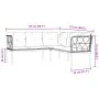 Gartensofa mit schwarzen Kissen aus Stahl und Textilene von , Gartensets - Ref: Foro24-3283748, Preis: 414,15 €, Rabatt: %