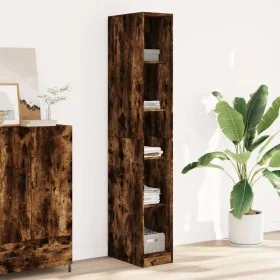 Engineered wood wardrobe in smoked oak color, 30x50x200 cm by , Wardrobes - Ref: Foro24-3307706, Price: 112,55 €, Discount: %