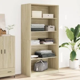 Schrank aus Sperrholz in Eiche Sonoma Farbe, 100x50x200 cm. von , Kleiderschränke - Ref: Foro24-3307731, Preis: 188,70 €, Rab...
