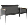 Gartenbank mit schwarzen Kissen aus Stahl, 116 cm. von , Gartensets - Ref: Foro24-4009303, Preis: 176,31 €, Rabatt: %