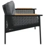 Gartenbank mit schwarzen Kissen aus Stahl, 116 cm. von , Gartensets - Ref: Foro24-4009303, Preis: 172,98 €, Rabatt: %